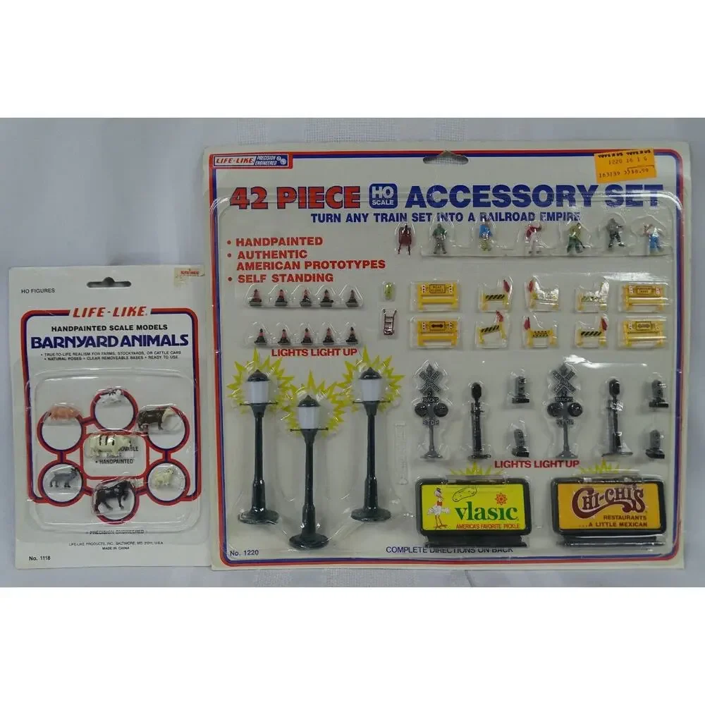 Ho Train Set Lot Life-Like Bachman Cars Engine Tracks Accessories Power Supply